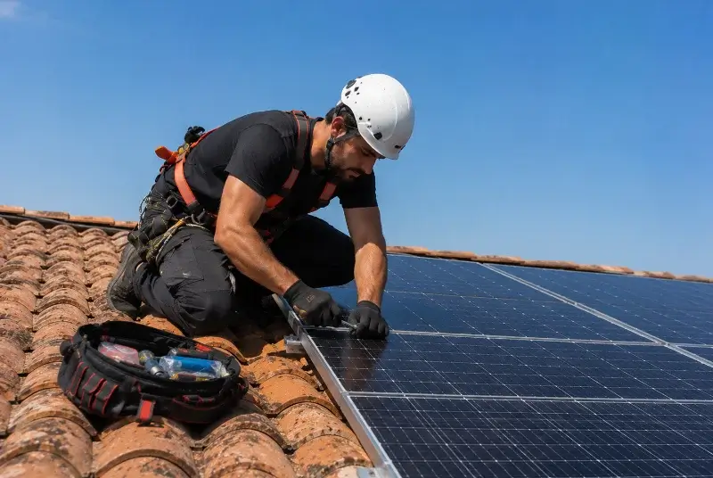 Maintenance et monitoring de panneaux solaires à Russ